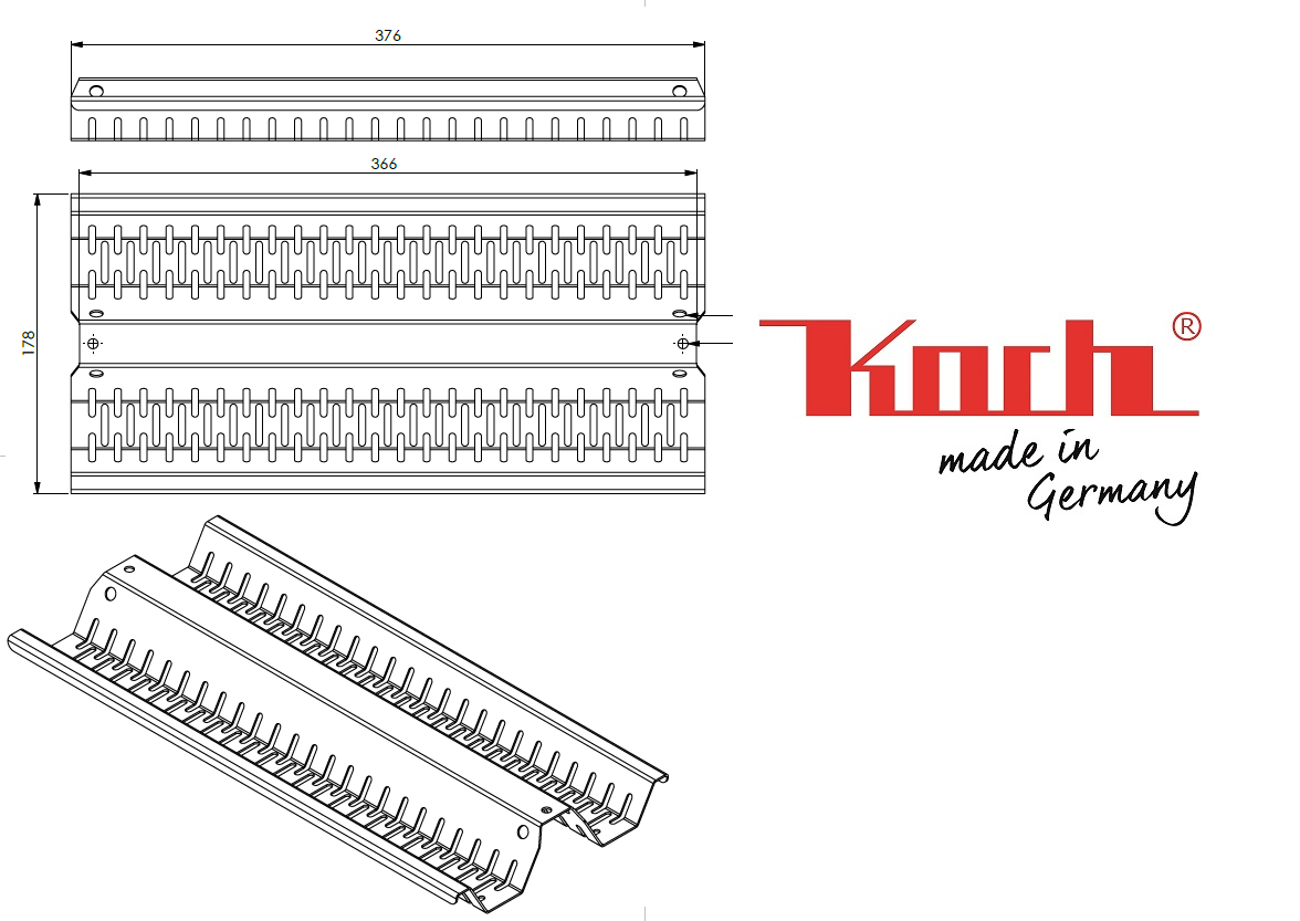 Flavour Bar #93 - W-Form 375 x 175 x 37mm (für Burnhard Fred Basic, Deluxe, Jr, Big Fred Basic, Big Fred Deluxe)