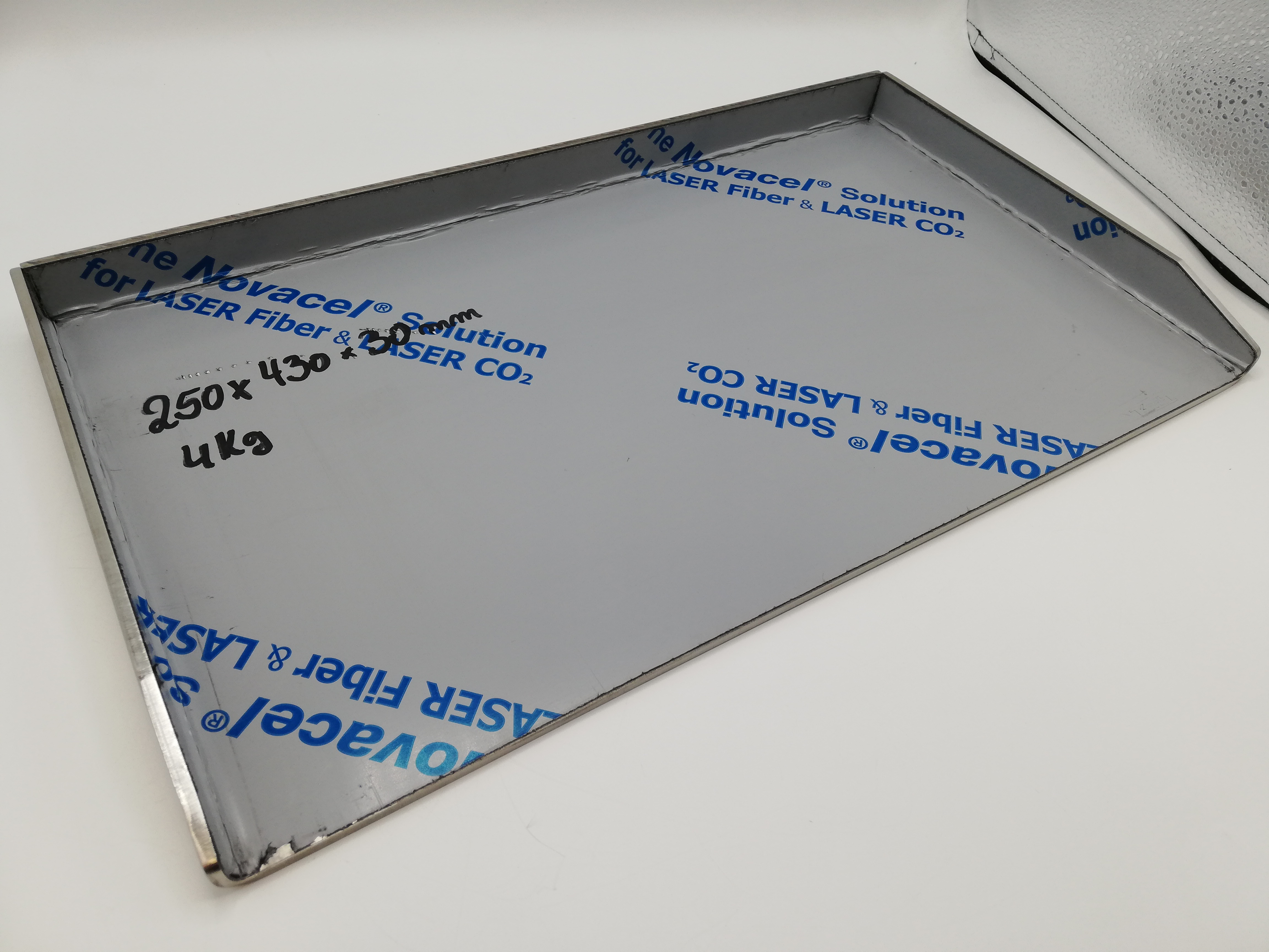 Plancha / Grillwanne Sondermaß - Edelstahl V2A - 25 x 43cm (quer)