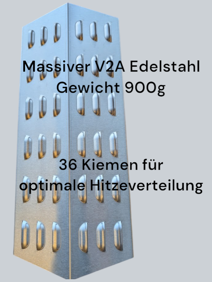Flammenverteiler #15 - 440 x 180 x 30mm - (für Hornbach Tischgrill, Taino Mahto, Abington ,Grillstar Manhattan)