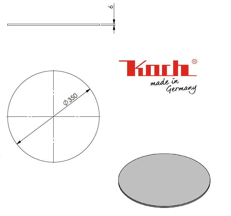 Backstahl #64 rund 35cm mit Stofftasche