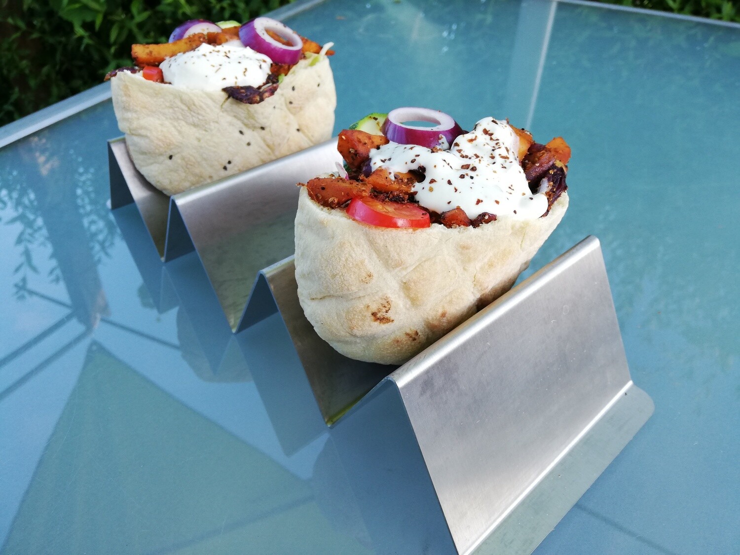#94 Halter / Ständer für Tacos, Hot Dogs, Bratwurst und mehr