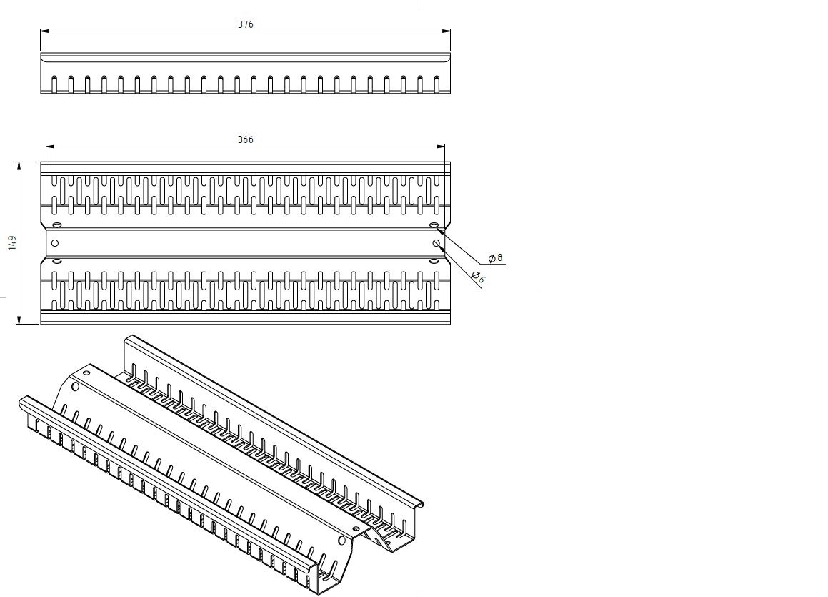 Flavour Bar #113 - W-Form 375 x 149 x 37mm (für Burnhard FAT FRED)