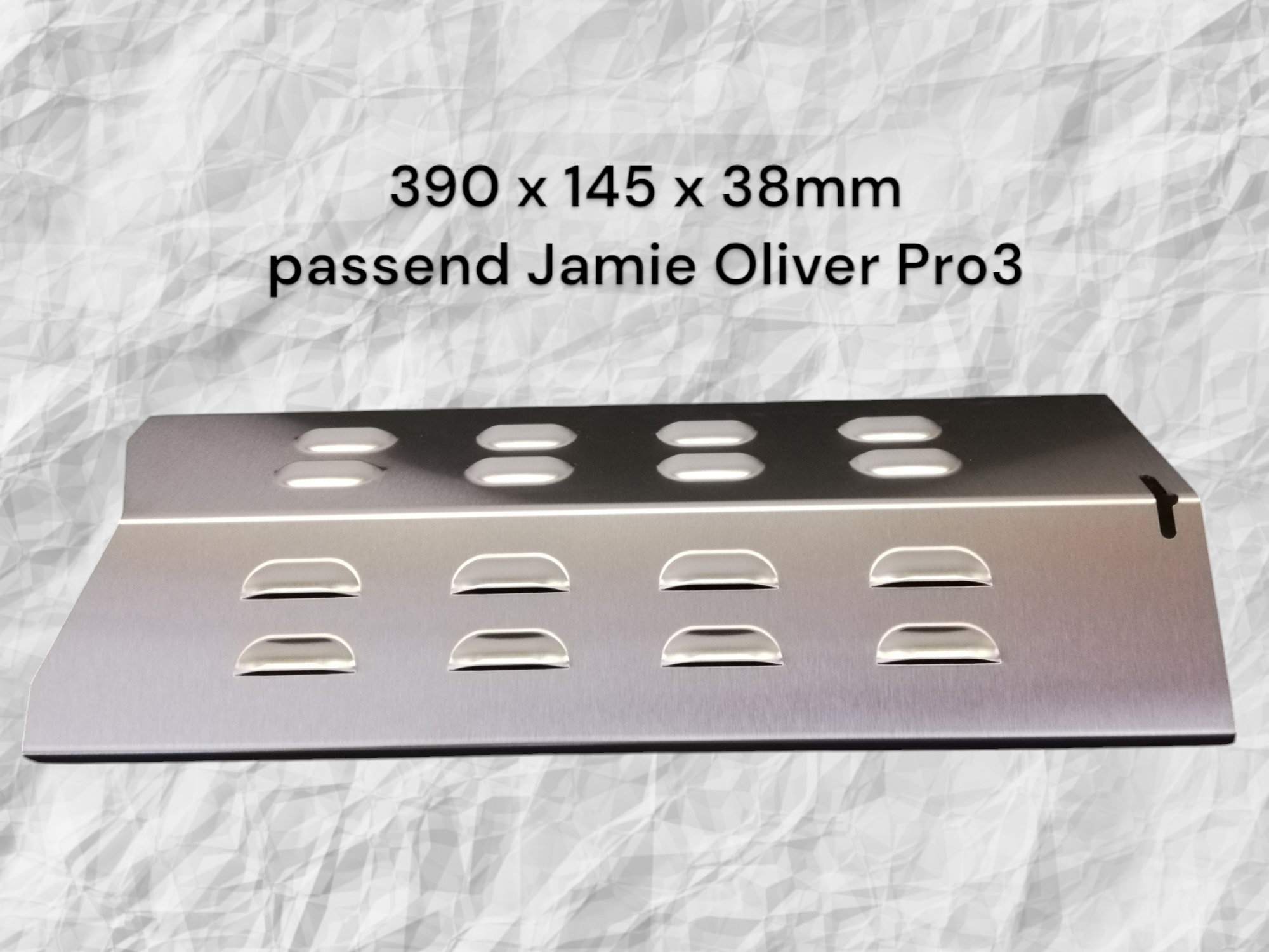 Flammenverteiler #74 - 390 x 145 x 38mm mit Nut (u.A. für JAMIE OLIVER PRO 3)